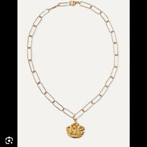 Alighieri Paolo and Francesca 24ct gold-plated bronze necklace